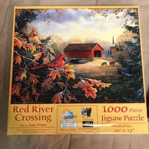 1000 pc jigsaw puzzle beautiful country fall winter scene